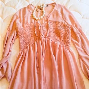 Lush pink sheer dress
